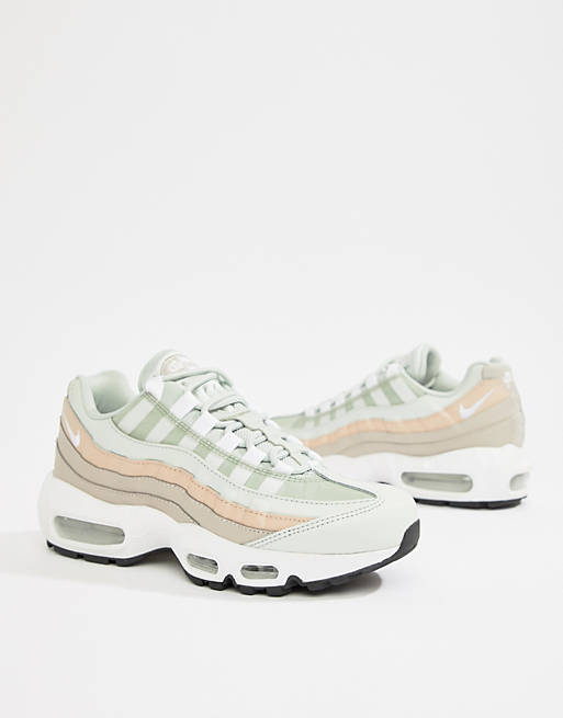 Nike White And Pink Air Max 95 Trainers روبوت بيكر