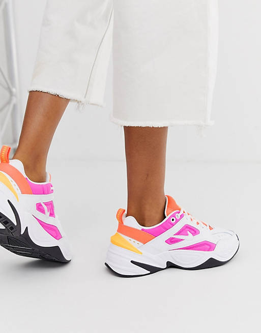 Nike White And Pink Tekno Trainers | ASOS