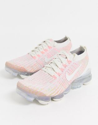 white and pink vapormax flyknit