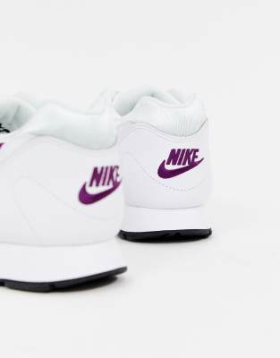 nike white and purple outburst trainers