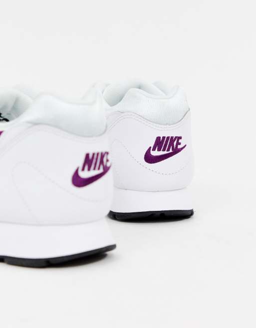 Nike white and 2025 purple outburst trainers