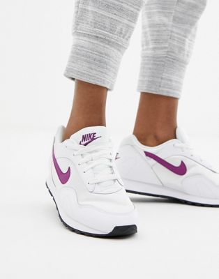 nike white and purple trainers