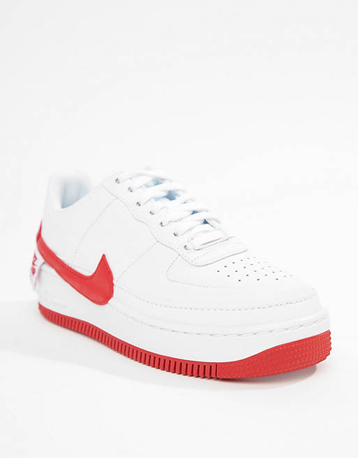 Nike White And Red Air Force 1 Jester Xx Trainers