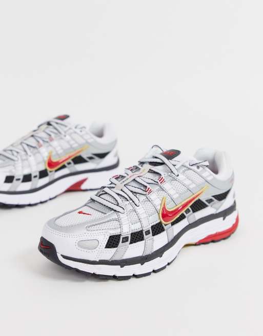 Nike White And Red P-6000 Trainers | ASOS