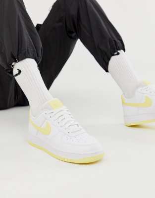 nike air force 1 07 white bicycle yellow dark sulfur