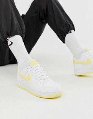 air force 1 07 trainers white bicycle yellow dark sulfur