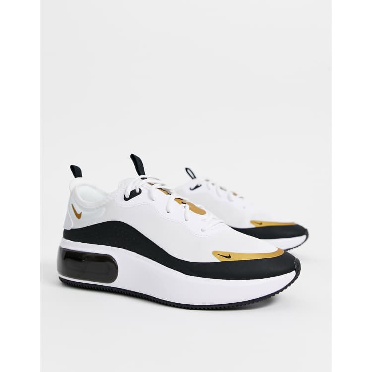 Nike air max dia white and hot sale black trainers