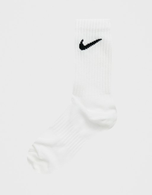 White nike socks store with grey swoosh