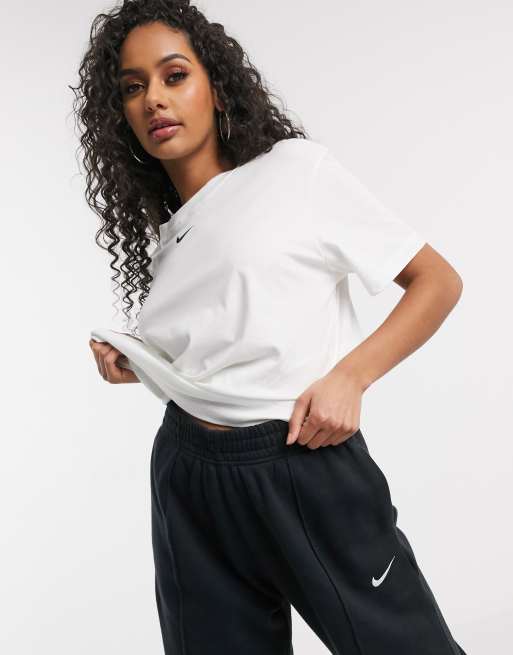 nike mini swoosh oversized joggers off white