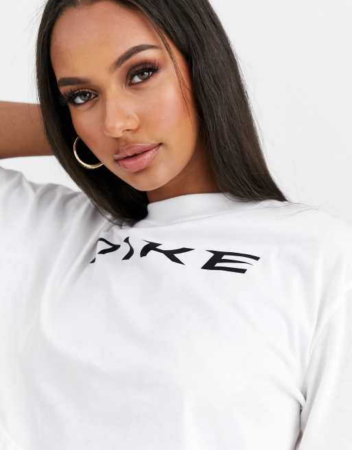 売れ筋商品|||ナイキ Tシャツ レディース トップス STREET CROP - Long sleeved top - white/black Cropped Tops and T-Shirts. Nike JP