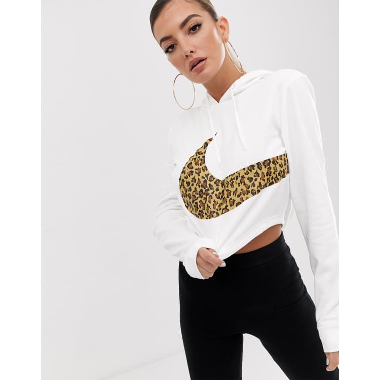 Nike leopard cheap swoosh sweatshirt