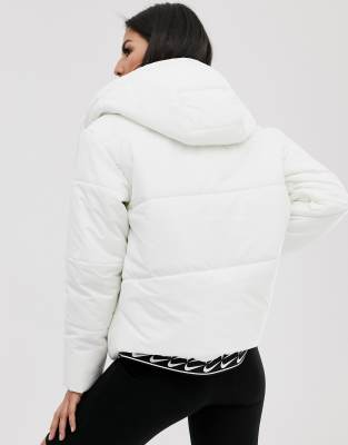 nike white padded jacket