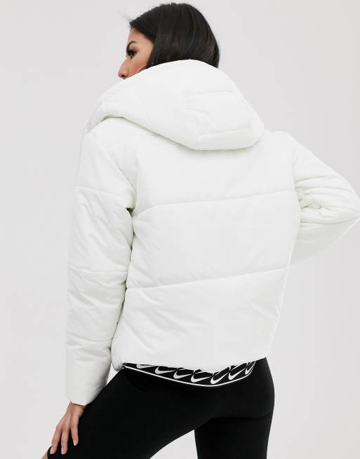 Nike white padded on sale jacket