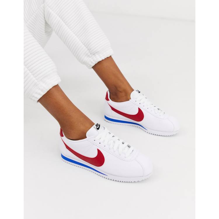 Nike red cheap leather shoes