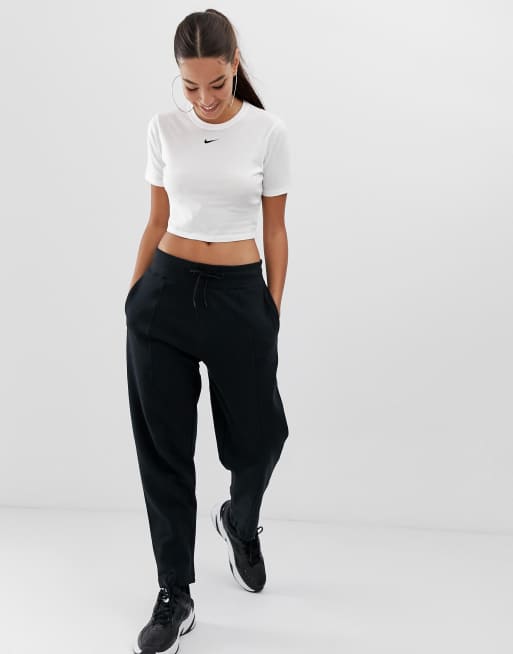 Nike White Short Sleeve Crop Top ASOS