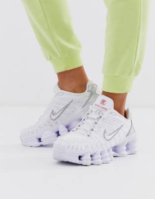 nike shox all white