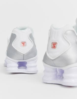 nike white shox total sneakers