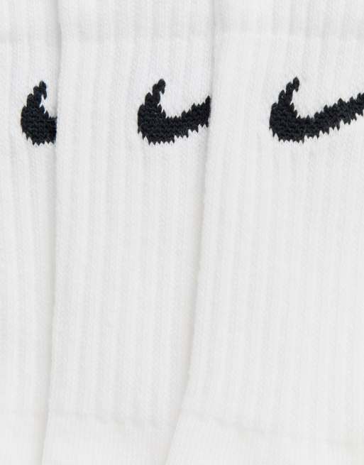 Nike white swoosh logo 3 pack ankle socks