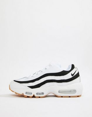 Nike White With Black Accent Air Max 95 
