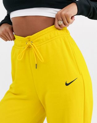 Nike wide leg high waisted yellow 