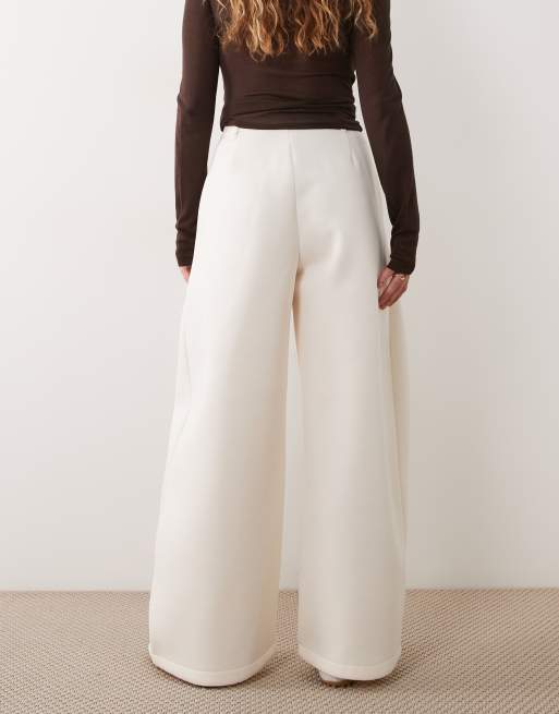Nike wide leg tailored pants in white, 2 of 5