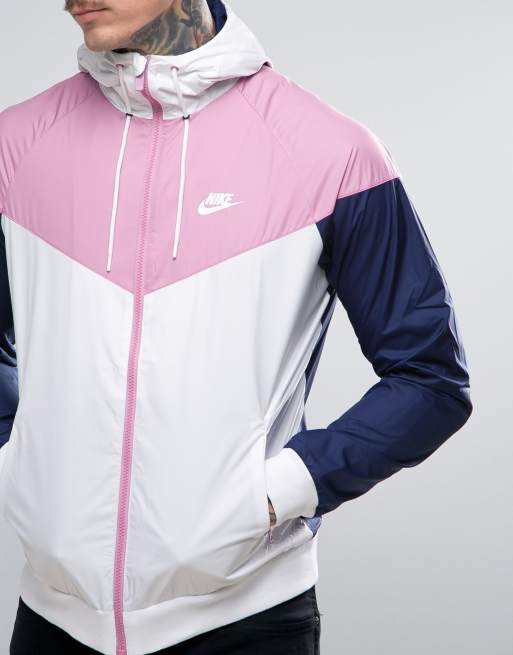 Nike windbreaker pink white and outlet blue