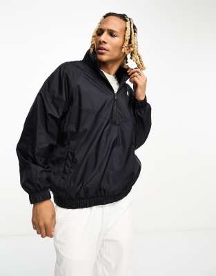 Nike Water Repellent Half Zip Pullover In Black