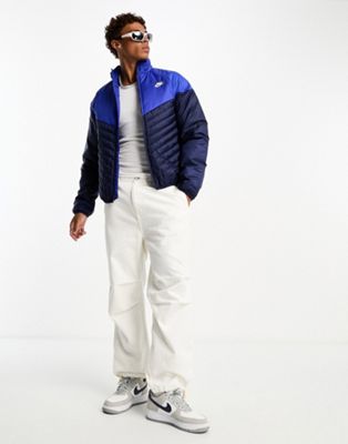 Nike Windrunner midweight puffer jacket in navy - ASOS Price Checker