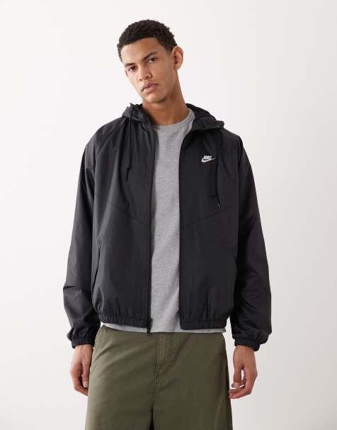 Nike - Windrunner - Giacca nera con cappuccio e zip - view 1