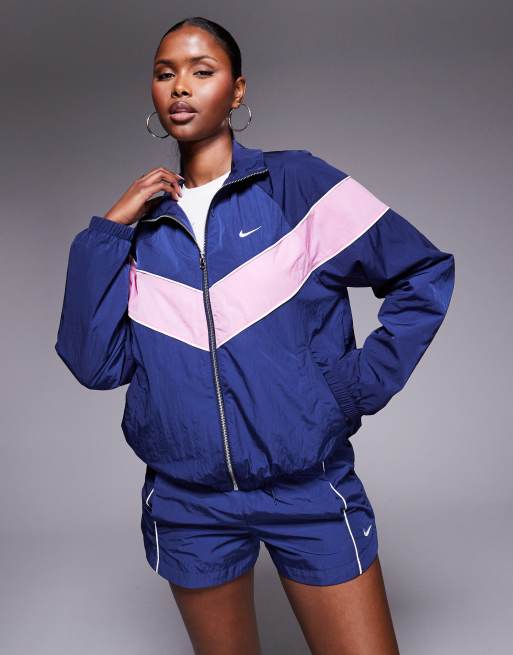 Nike – Windrunner – Granatowo-fioletowa kurtka dresowa z tkaniny