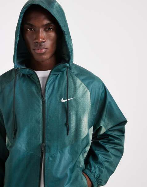 Nike Windrunner hooded jacket in green - view 1