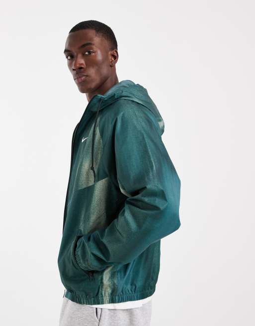 Nike Windrunner hooded jacket in green, 4 of 5