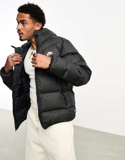 Nike Windrunner insulated hooded jacket in black ASOS