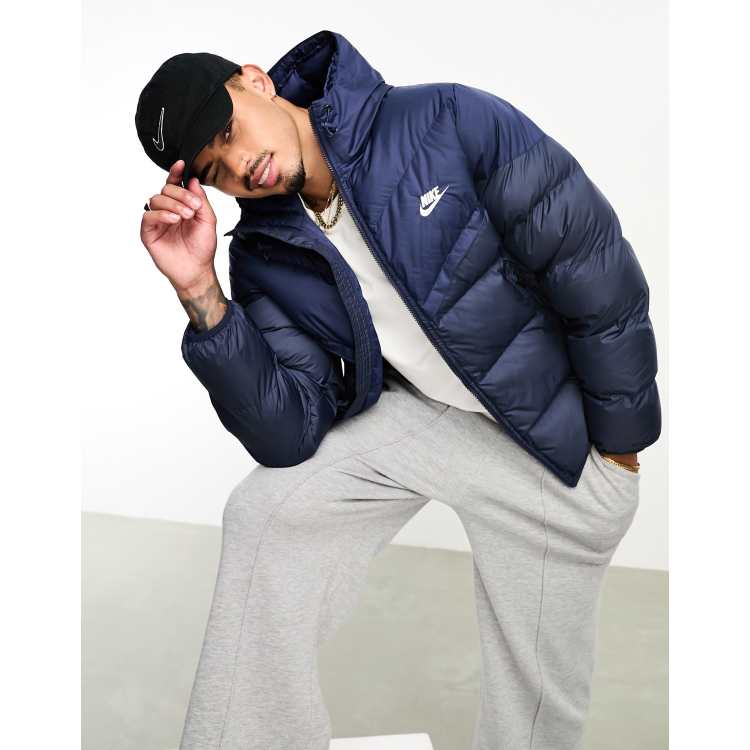 Nike Windrunner insulated hooded jacket in navy