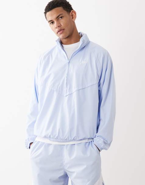 Nike Windrunner lightweight half-zip jacket in blue  - view 1