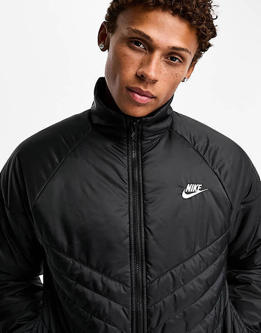 Nike Windrunner midweight puffer jacket in black | ASOS