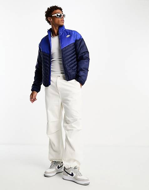나이키 Nike Windrunner midweight puffer jacket in navy,Navy
