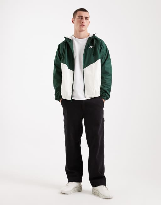 Nike - Windrunner - Mørkegrøn og hvid træningsjakke, 2 af 5