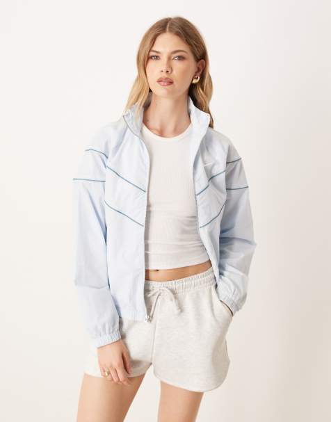 Nike windrunner track jacket in light blue 