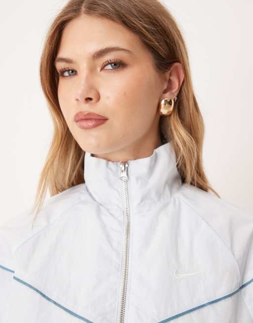 Nike windrunner track jacket in light blue ASOS