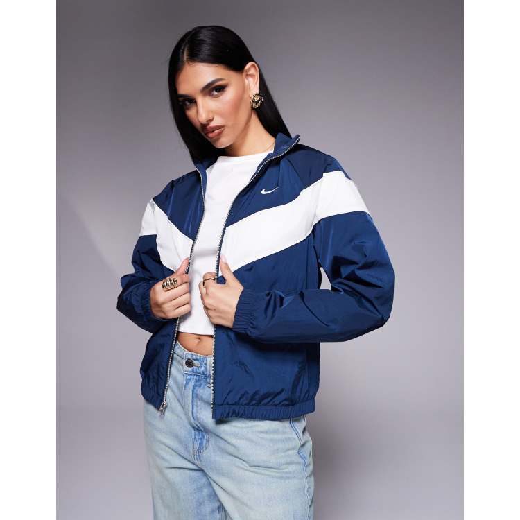 Nike windrunner track jacket in navy and cream ASOS - Main Image