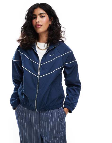Nike windrunner track jacket in navy - view 1