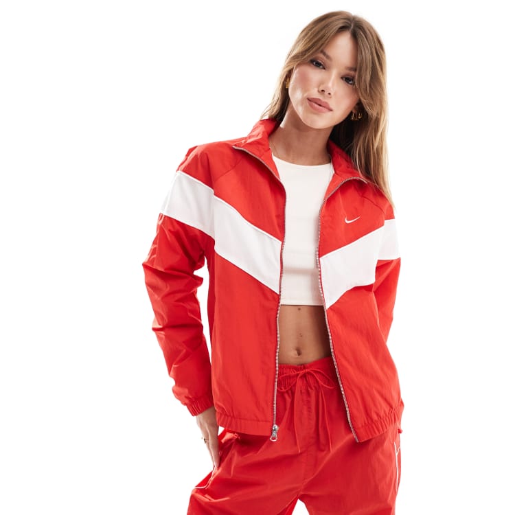 Nike windrunner track jacket in red RED ASOS