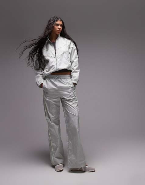 Nike windrunner track jacket in silver  - view 1