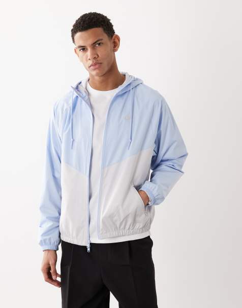 Nike Windrunner zip hooded jacket in blue and grey - view 1