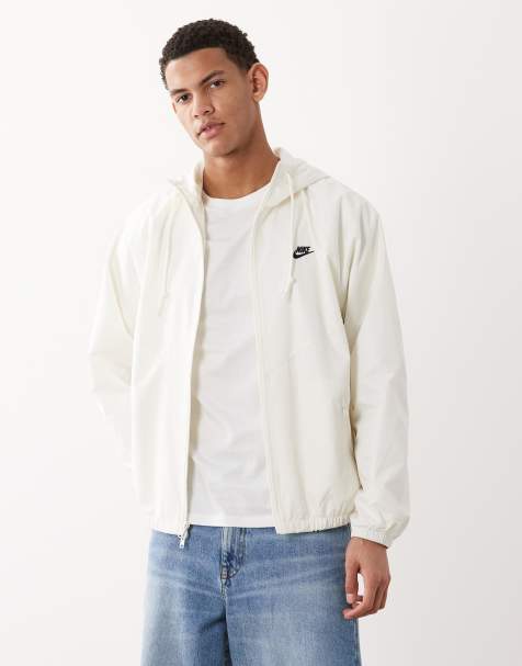 Nike Windrunner zip hooded jacket in white - view 1