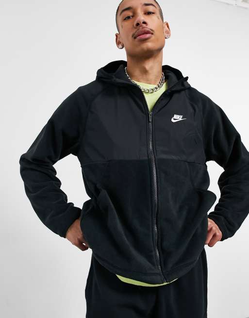 Felpa nike nera hot sale con cerniera