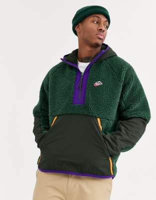 nike fleece winter half zip sweat