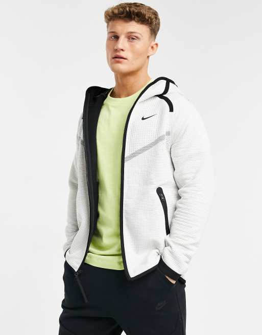 Nike Winterized Tech Fleece zip through hooded jacket in stone