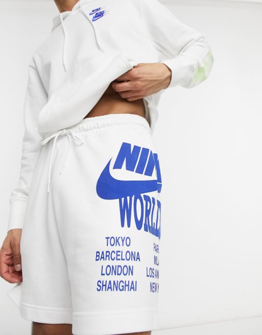 nike world tour shorts white